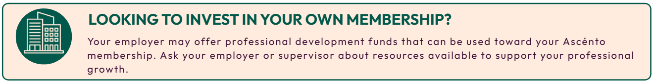 Using Professional Development Funds for Ascénto Membership